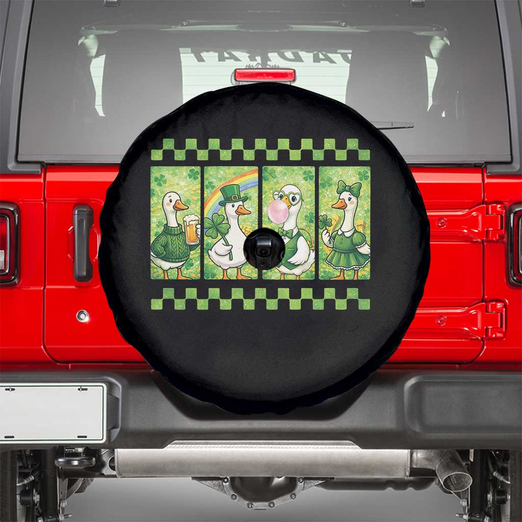 Funny Silly Irish Goose Spare Tire Cover St Patricks Day Goose Lover Gift TS12 Black Print Your Wear
