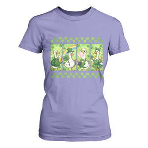 Funny Silly Irish Goose T Shirt For Women St Patricks Day Goose Lover Gift TS12 Violet Print Your Wear