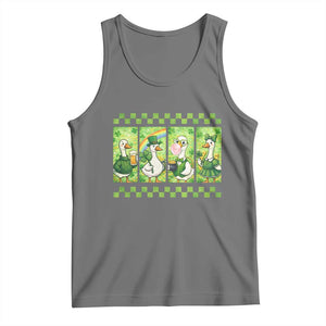 Funny Silly Irish Goose Tank Top St Patricks Day Goose Lover Gift TS12 Black Heather Print Your Wear