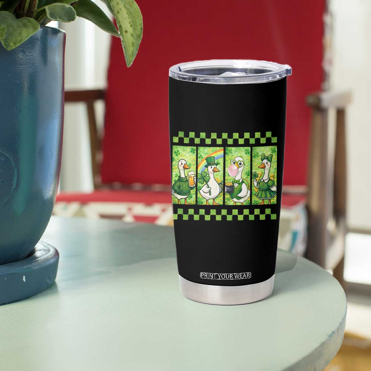 Funny Silly Irish Goose Tumbler Cup St Patricks Day Goose Lover Gift TS12 Print Your Wear