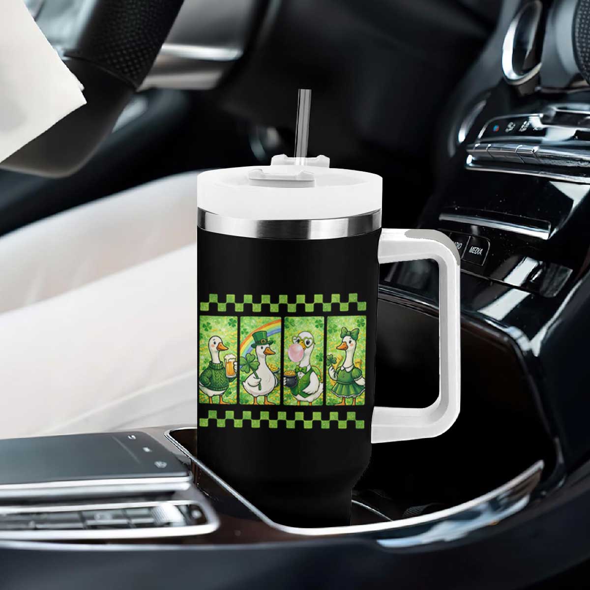 Funny Silly Irish Goose Tumbler With Handle St Patricks Day Goose Lover Gift TS12 Print Your Wear