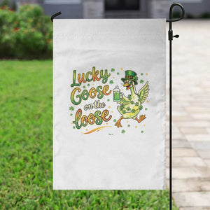 Retro Clover Duck Garden Flag Lucky Goose On The Loose TS12 Print Your Wear