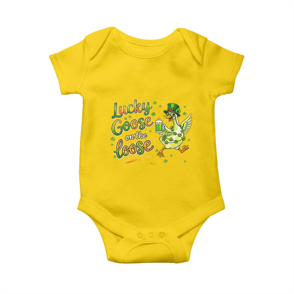 Retro Clover Duck Baby Onesie Lucky Goose On The Loose TS12 Daisy Print Your Wear