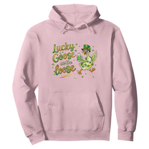 Retro Clover Duck Hoodie Lucky Goose On The Loose TS12 Light Pink Print Your Wear