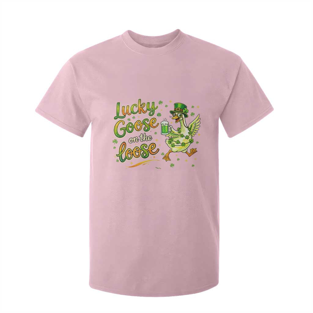 Retro Clover Duck T Shirt For Kid Lucky Goose On The Loose TS12 Light Pink Print Your Wear