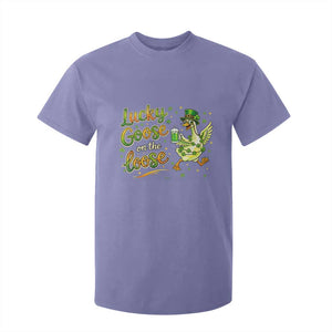 Retro Clover Duck T Shirt For Kid Lucky Goose On The Loose TS12 Violet Print Your Wear