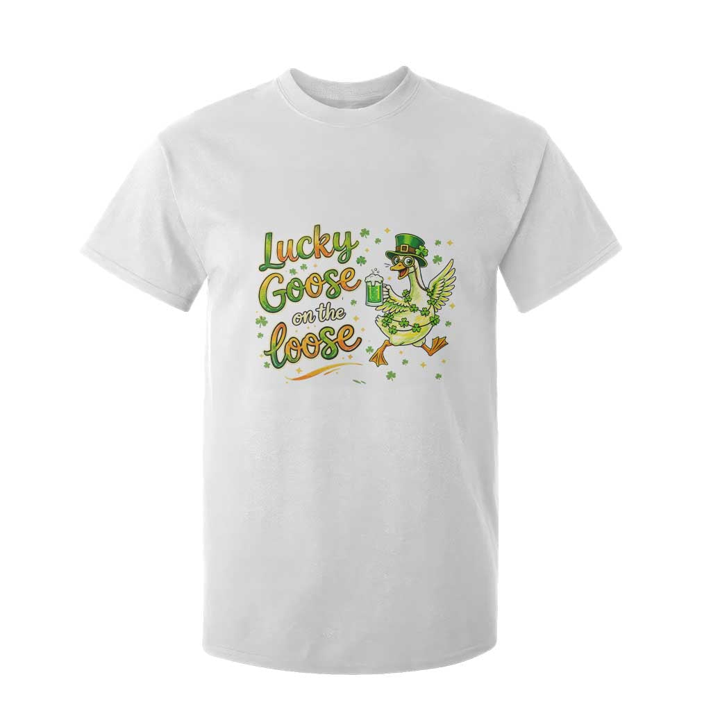 Retro Clover Duck T Shirt For Kid Lucky Goose On The Loose TS12 White Print Your Wear