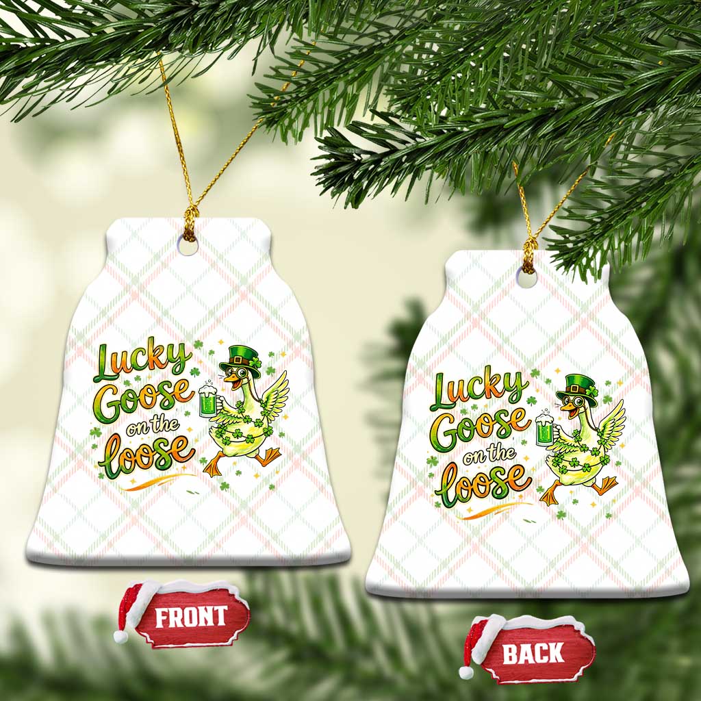 Retro Clover Duck Ceramic Ornament Lucky Goose On The Loose TS12 Print Your Wear
