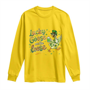 Retro Clover Duck Long Sleeve Shirt Lucky Goose On The Loose TS12 Daisy Print Your Wear