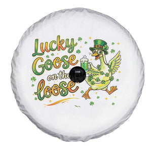 Retro Clover Duck Spare Tire Cover Lucky Goose On The Loose TS12 Print Your Wear