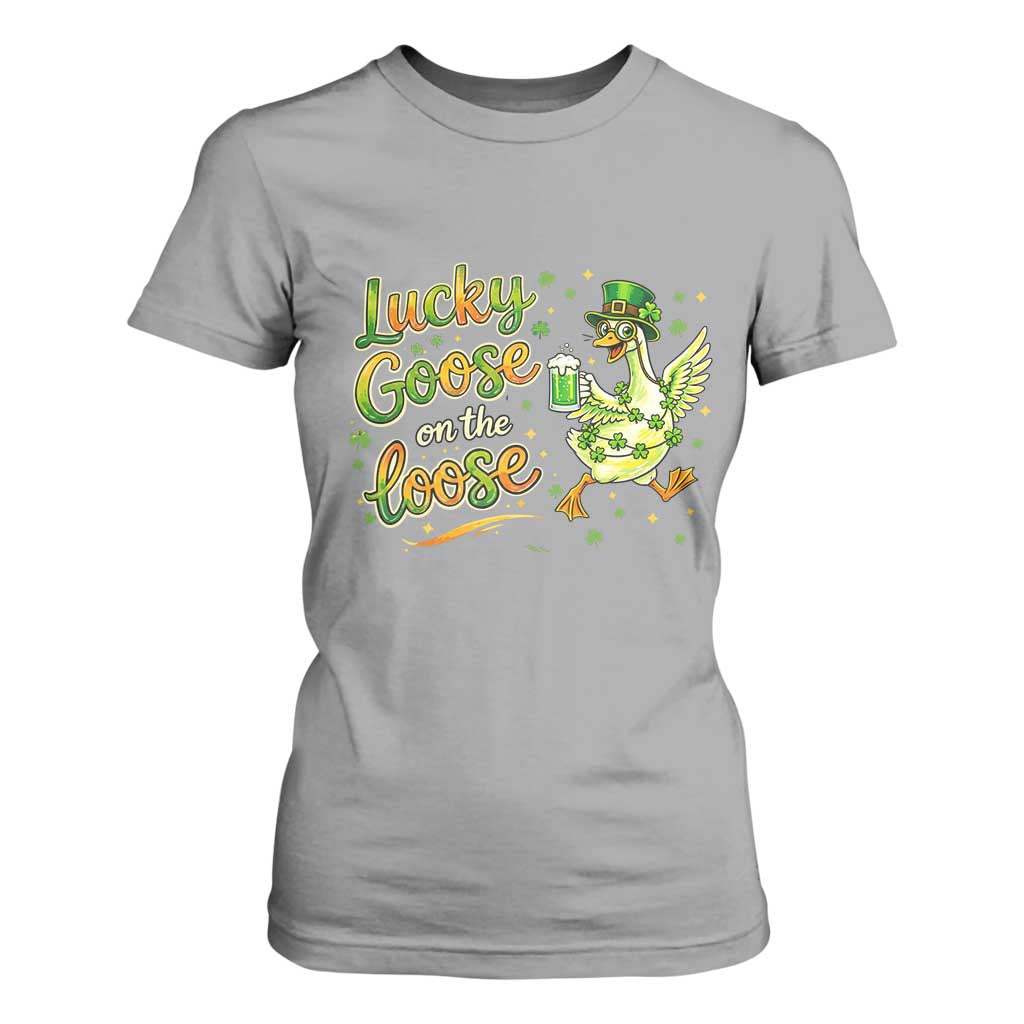Retro Clover Duck T Shirt For Women Lucky Goose On The Loose TS12 Sport Gray Print Your Wear