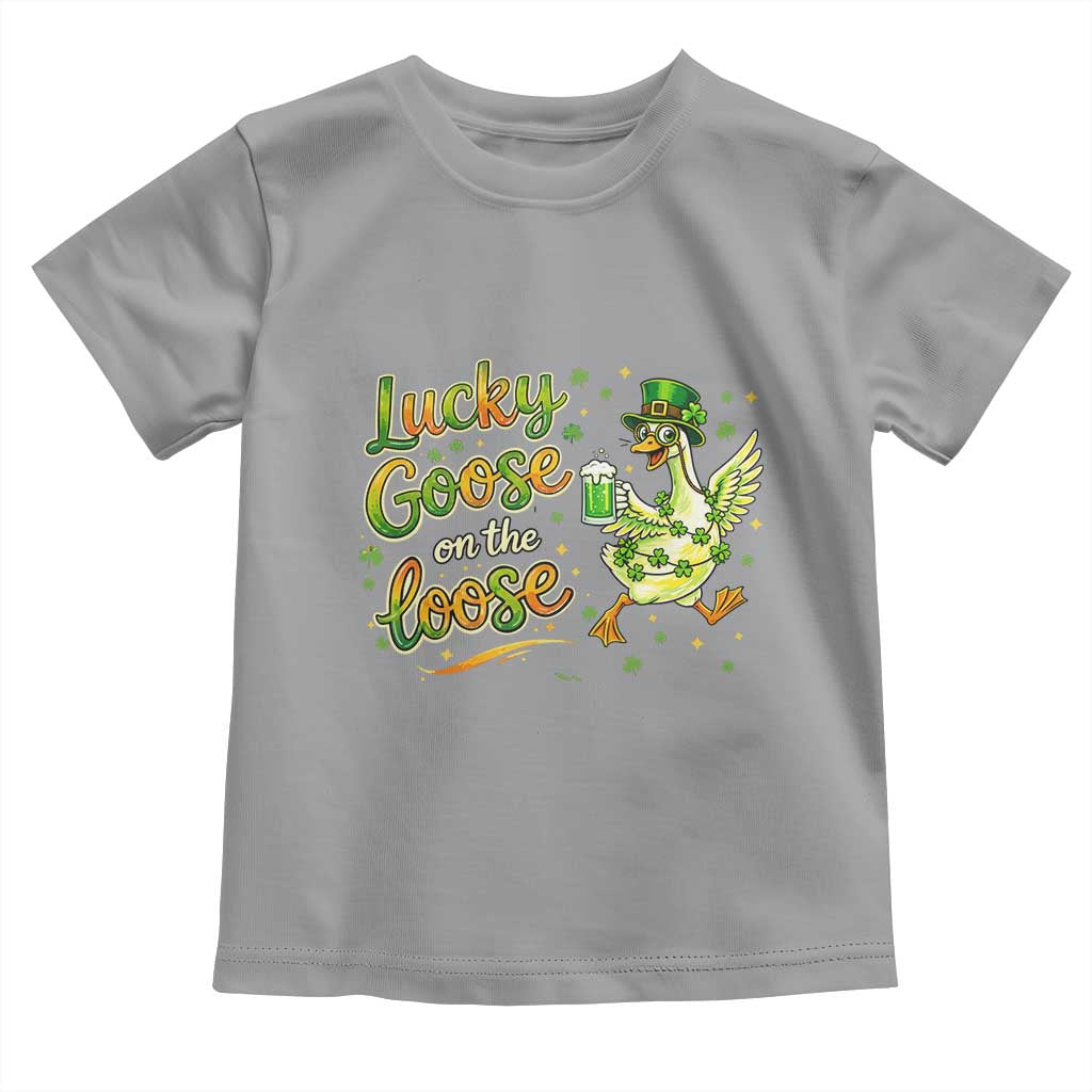 Retro Clover Duck Toddler T Shirt Lucky Goose On The Loose TS12 Sport Gray Print Your Wear