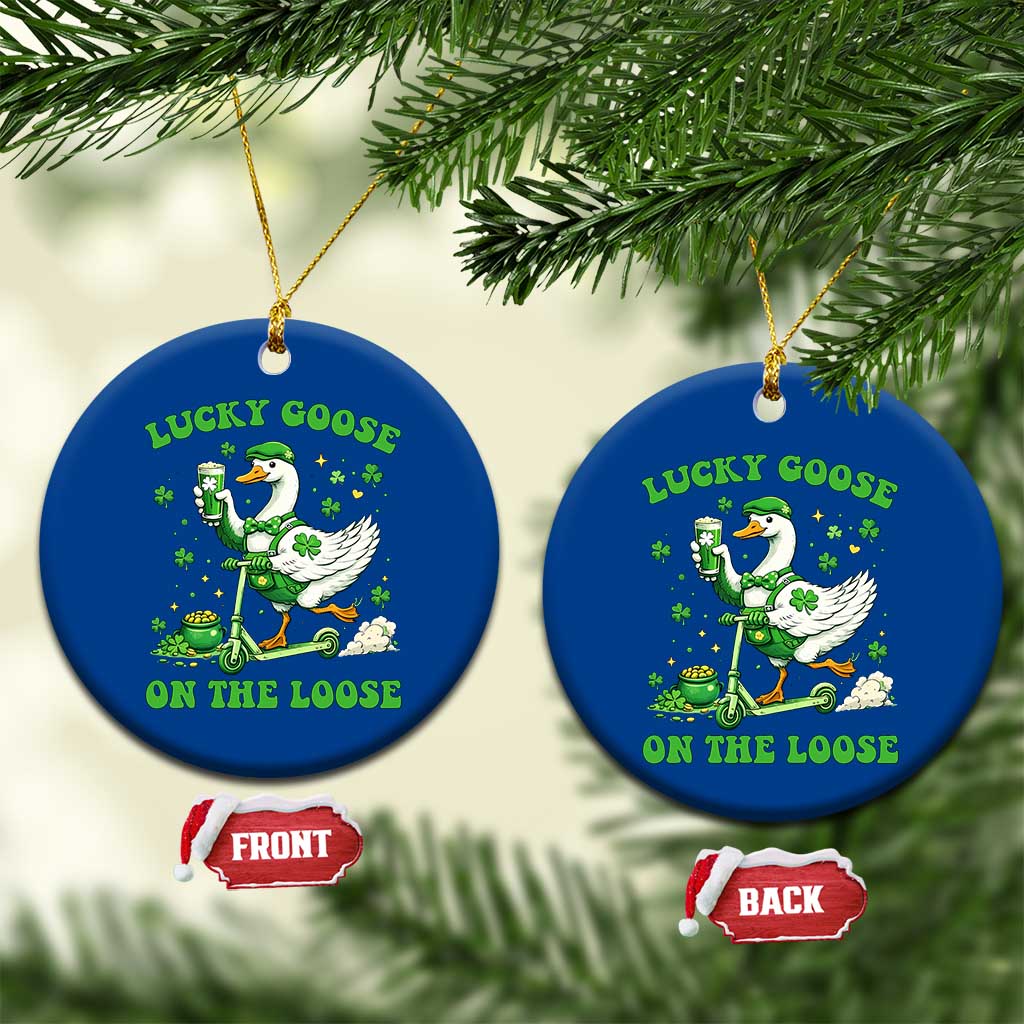 Funny Irish Goose Lover Ceramic Ornament Lucky Goose On The Loose TS12 1pc Blue Print Your Wear