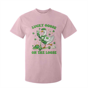 Funny Irish Goose Lover T Shirt For Kid Lucky Goose On The Loose TS12 Light Pink Print Your Wear