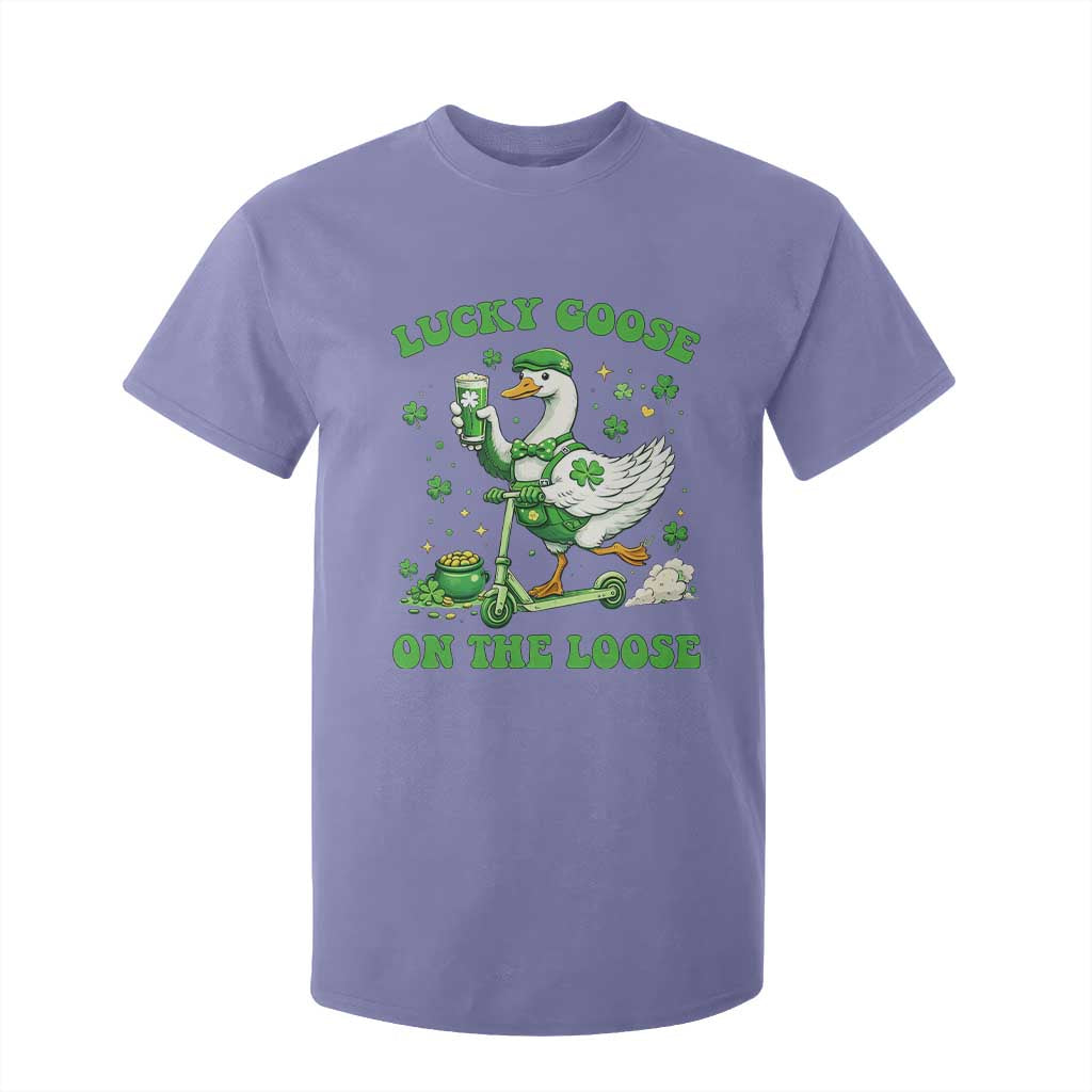 Funny Irish Goose Lover T Shirt For Kid Lucky Goose On The Loose TS12 Violet Print Your Wear