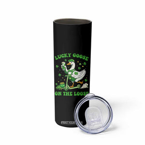 Funny Irish Goose Lover Skinny Tumbler Lucky Goose On The Loose TS12 Print Your Wear