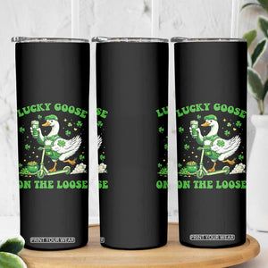 Funny Irish Goose Lover Skinny Tumbler Lucky Goose On The Loose TS12 Print Your Wear