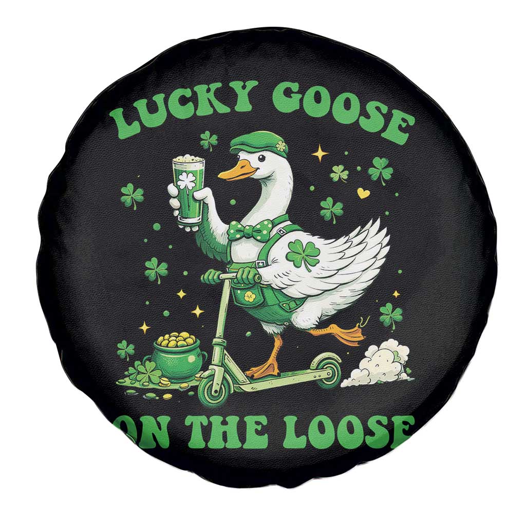 Funny Irish Goose Lover Spare Tire Cover Lucky Goose On The Loose TS12 Print Your Wear