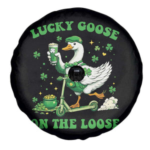 Funny Irish Goose Lover Spare Tire Cover Lucky Goose On The Loose TS12 Print Your Wear