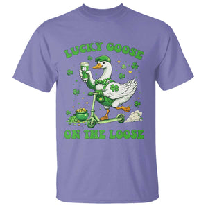 Funny Irish Goose Lover T Shirt Lucky Goose On The Loose TS12 Violet Print Your Wear