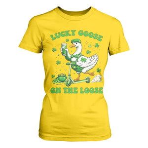 Funny Irish Goose Lover T Shirt For Women Lucky Goose On The Loose TS12 Daisy Print Your Wear