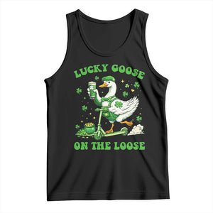 Funny Irish Goose Lover Tank Top Lucky Goose On The Loose TS12 Black Print Your Wear