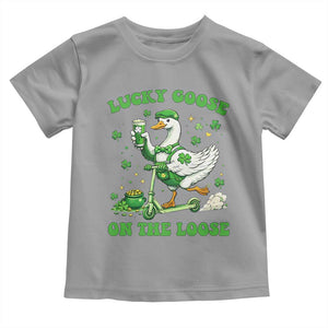 Funny Irish Goose Lover Toddler T Shirt Lucky Goose On The Loose TS12 Sport Gray Print Your Wear