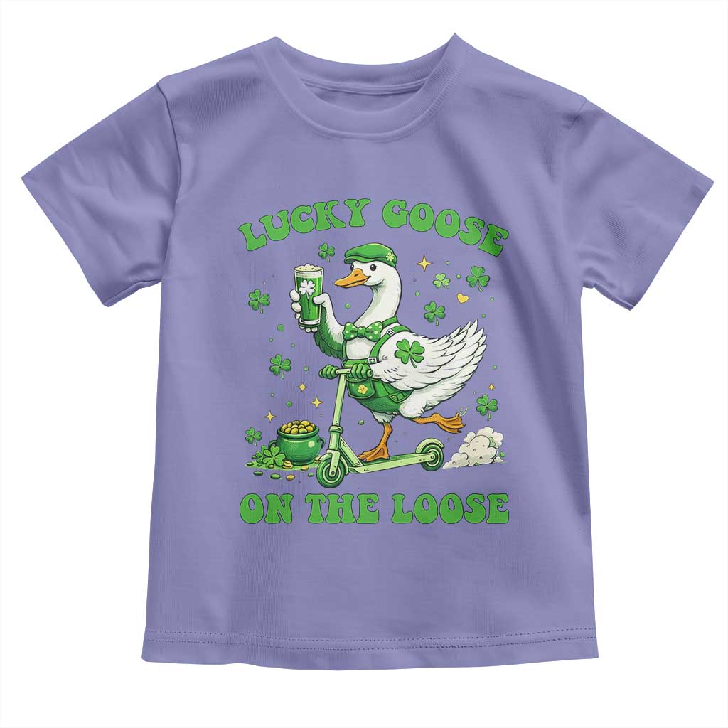 Funny Irish Goose Lover Toddler T Shirt Lucky Goose On The Loose TS12 Violet Print Your Wear