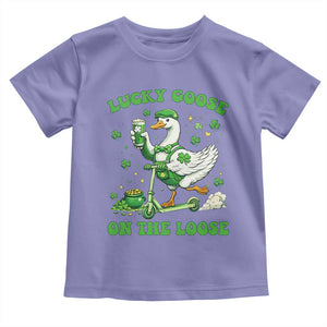 Funny Irish Goose Lover Toddler T Shirt Lucky Goose On The Loose TS12 Violet Print Your Wear