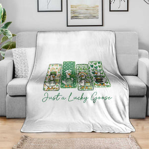 Just A Lucky Goose Nurse Throw Blanket St Patricks Day Gift TS12 Print Your Wear