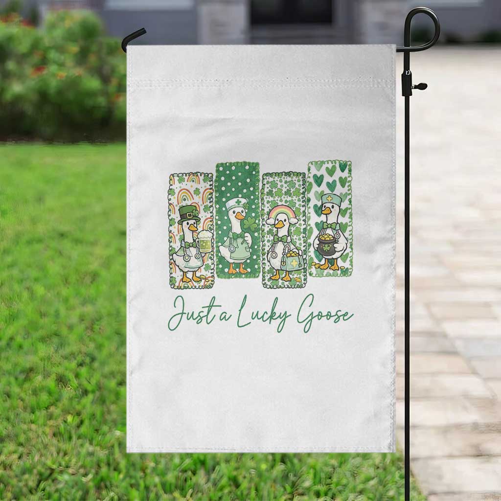 Just A Lucky Goose Nurse Garden Flag St Patricks Day Gift TS12 Print Your Wear