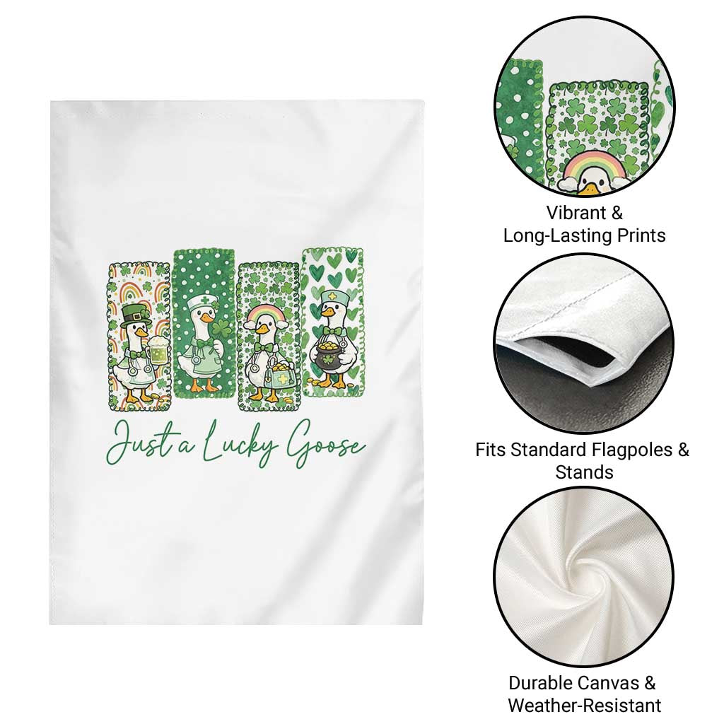 Just A Lucky Goose Nurse Garden Flag St Patricks Day Gift TS12 Print Your Wear