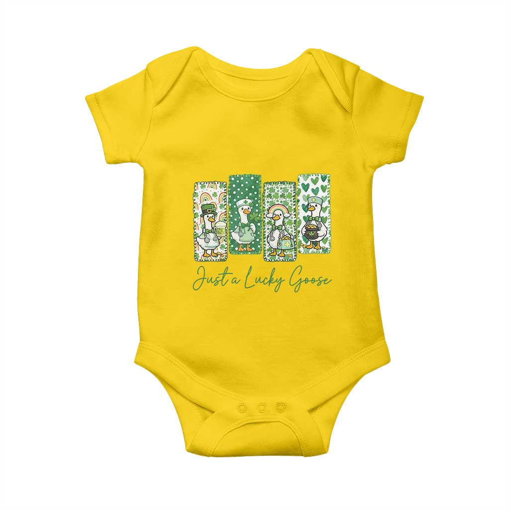 Just A Lucky Goose Nurse Baby Onesie St Patricks Day Gift TS12 Daisy Print Your Wear