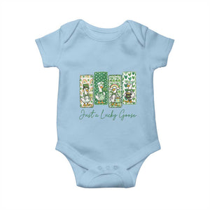 Just A Lucky Goose Nurse Baby Onesie St Patricks Day Gift TS12 Light Blue Print Your Wear