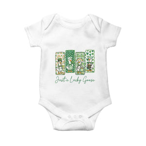 Just A Lucky Goose Nurse Baby Onesie St Patricks Day Gift TS12 White Print Your Wear