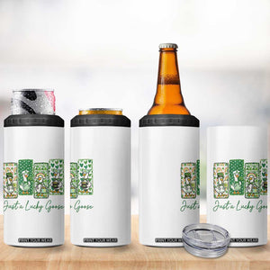Just A Lucky Goose Nurse 4 in 1 Can Cooler Tumbler St Patricks Day Gift TS12 Print Your Wear