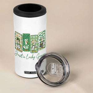 Just A Lucky Goose Nurse 4 in 1 Can Cooler Tumbler St Patricks Day Gift TS12 Print Your Wear