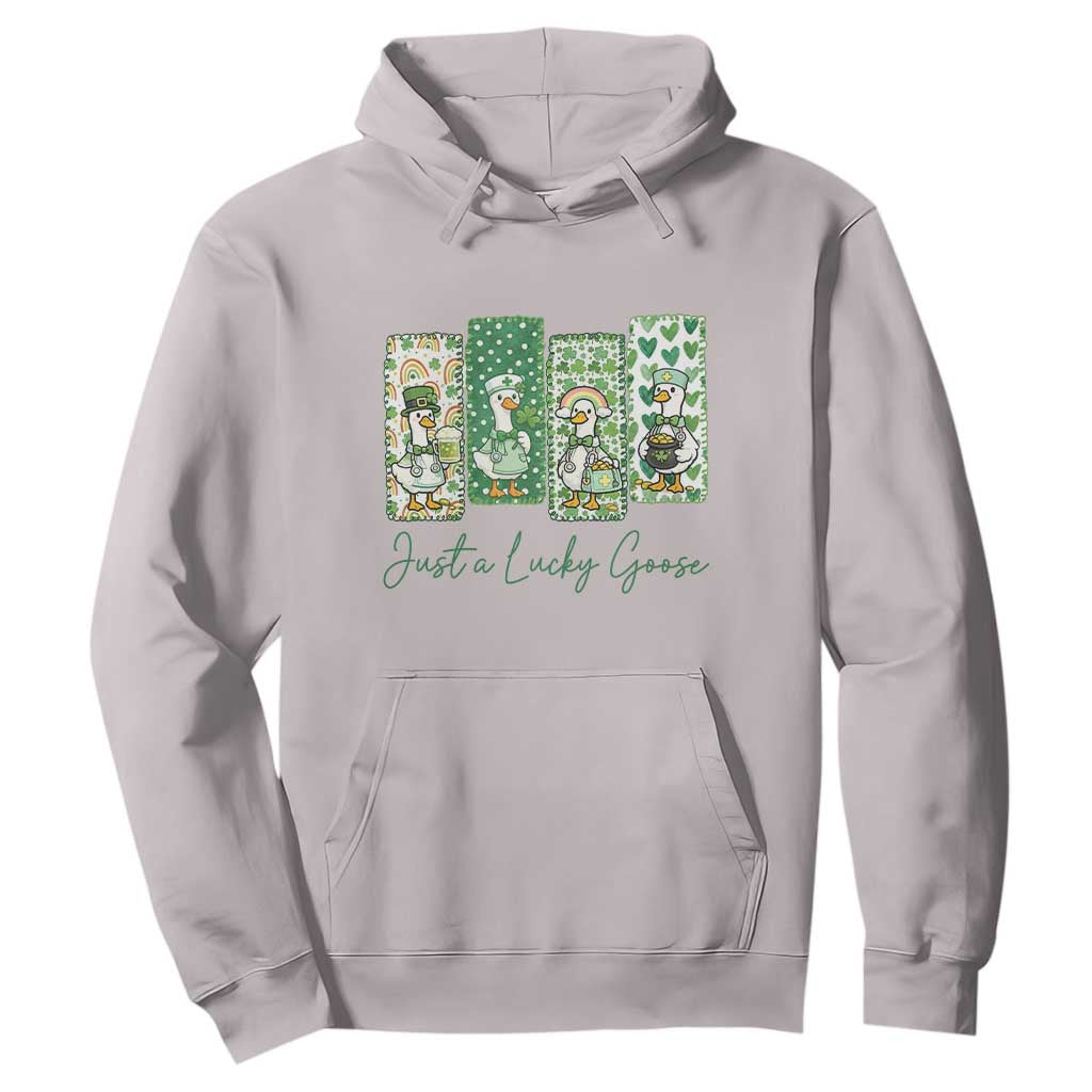 Just A Lucky Goose Nurse Hoodie St Patricks Day Gift TS12 Ice Gray Print Your Wear