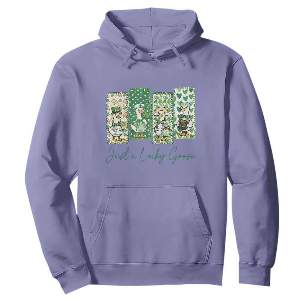 Just A Lucky Goose Nurse Hoodie St Patricks Day Gift TS12 Violet Print Your Wear