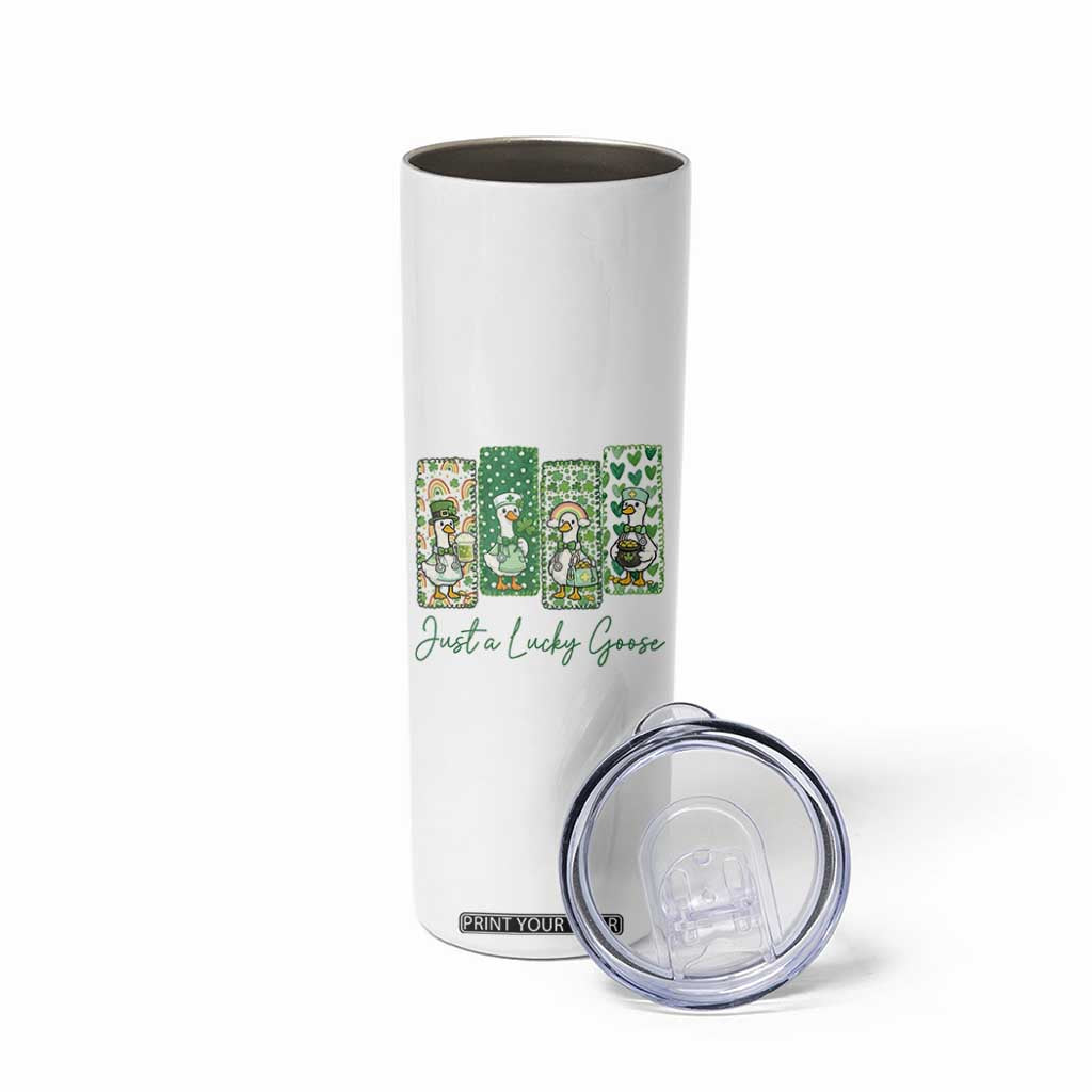 Just A Lucky Goose Nurse Skinny Tumbler St Patricks Day Gift TS12 Print Your Wear