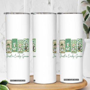 Just A Lucky Goose Nurse Skinny Tumbler St Patricks Day Gift TS12 Print Your Wear