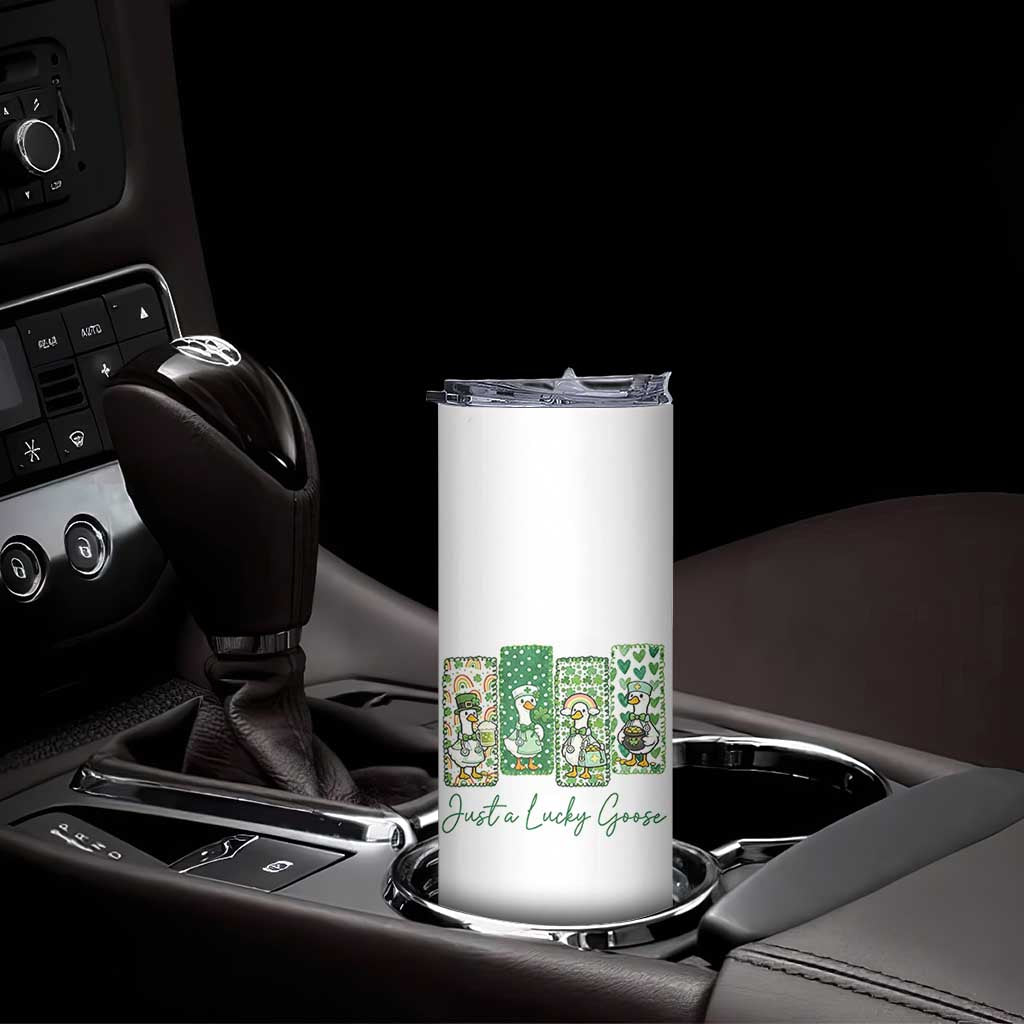 Just A Lucky Goose Nurse Skinny Tumbler St Patricks Day Gift TS12 Print Your Wear