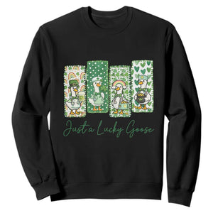 Just A Lucky Goose Nurse Sweatshirt St Patricks Day Gift TS12 Black Print Your Wear