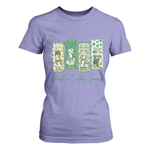 Just A Lucky Goose Nurse T Shirt For Women St Patricks Day Gift TS12 Violet Print Your Wear