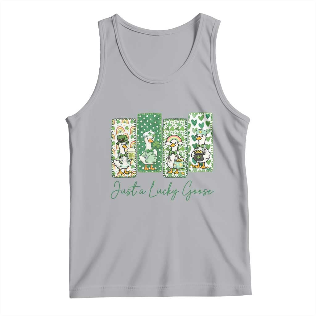 Just A Lucky Goose Nurse Tank Top St Patricks Day Gift TS12 Athletic Heather Print Your Wear