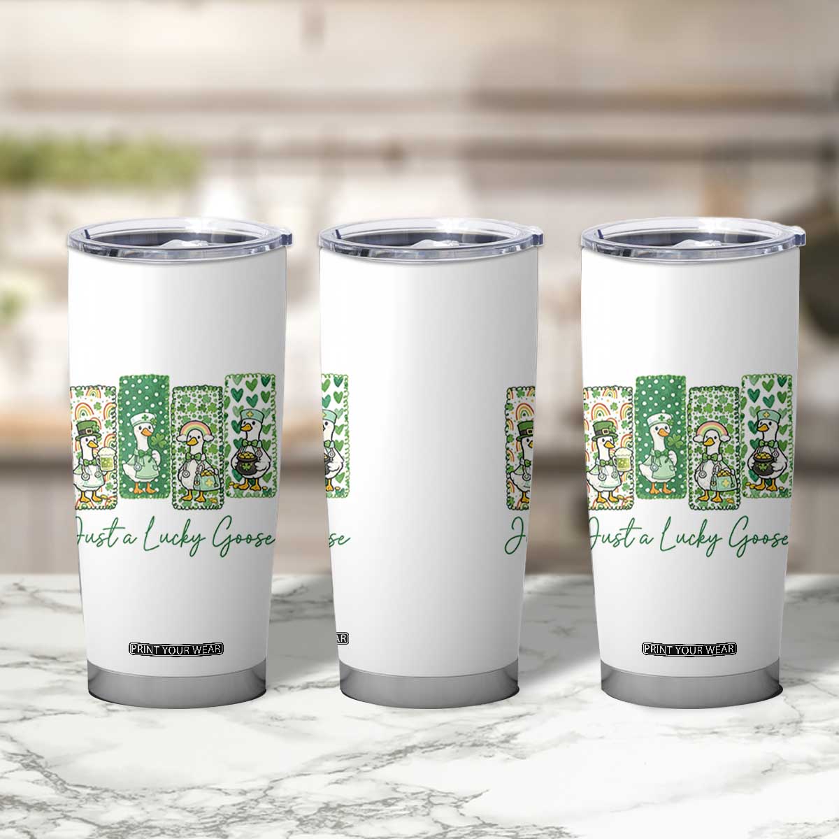 Just A Lucky Goose Nurse Tumbler Cup St Patricks Day Gift TS12 Print Your Wear
