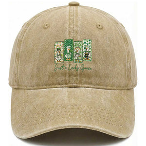 Just A Lucky Goose Nurse Washed Cotton Baseball Cap St Patricks Day Gift TS12 Print Your Wear