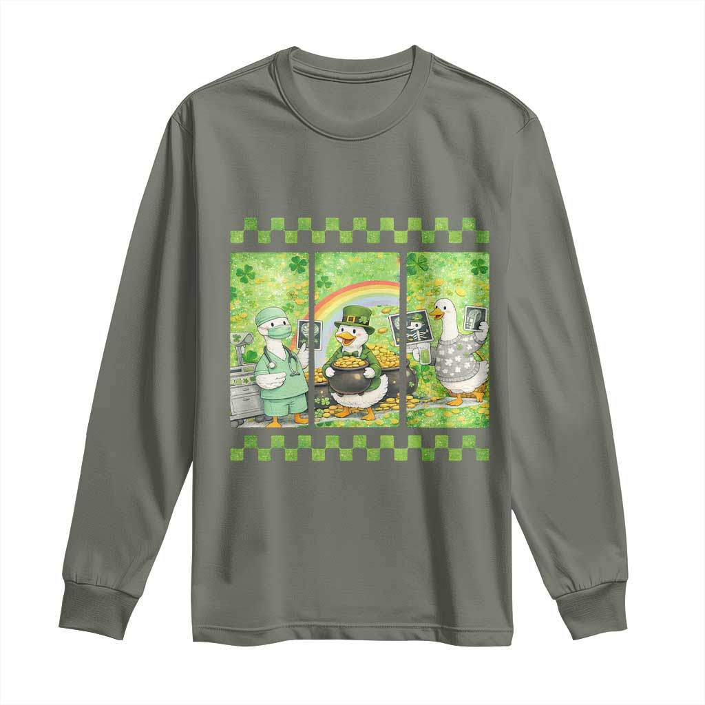 Funny Goose Radiologic Technologist Long Sleeve Shirt St Patricks Day Gift TS12 Military Green Print Your Wear