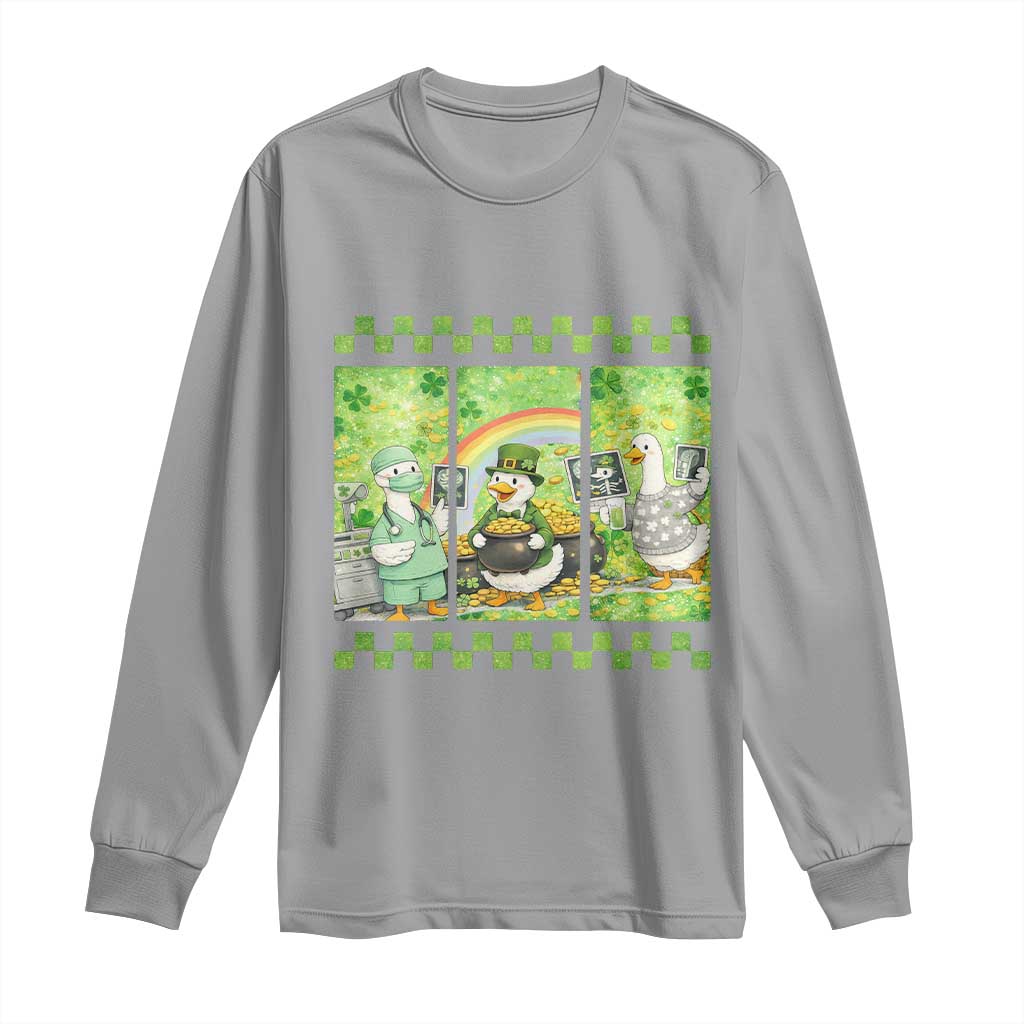 Funny Goose Radiologic Technologist Long Sleeve Shirt St Patricks Day Gift TS12 Sport Gray Print Your Wear