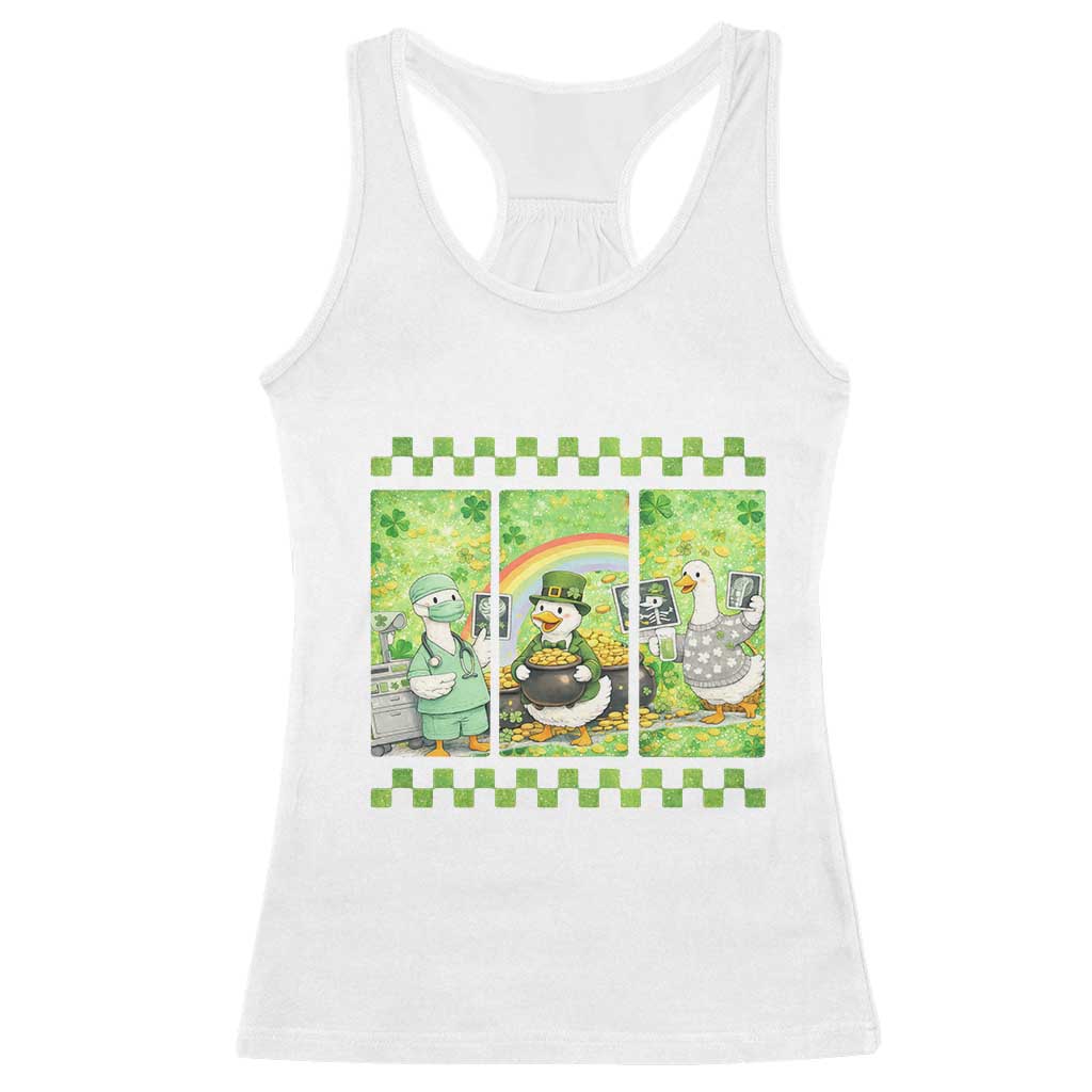 Funny Goose Radiologic Technologist Racerback Tank Top St Patricks Day Gift TS12 White Print Your Wear